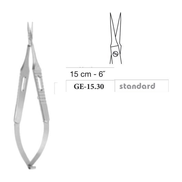 Micro Vannas Scissors, Straight, 15 cm - 6˝ (Ref GE-15.30) Micro Vannas Scissors, Straight, 15 cm - 6˝ (Ref GE-15.30)