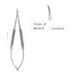 Micro Scissors, Curved, 15 cm - 6˝