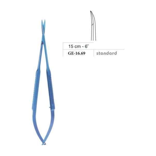 Micro Dissecting Scissors, Titanium, Curved, 15 cm - 6˝