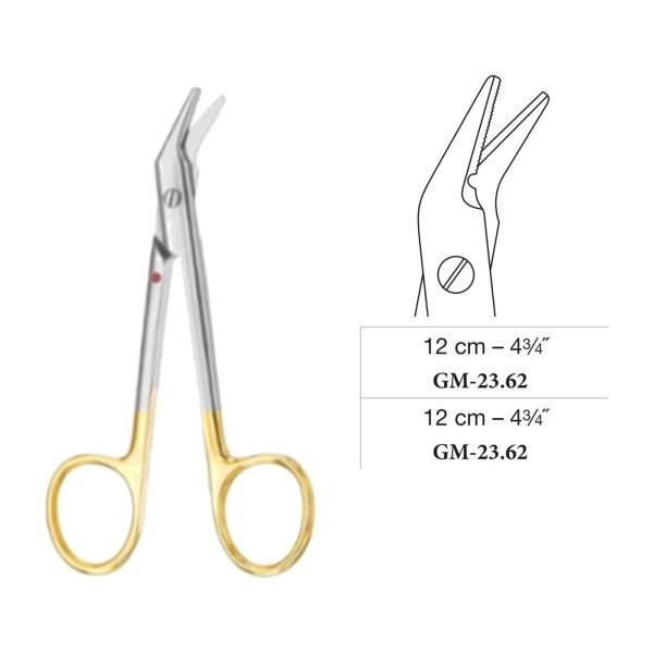 Universal Wire Cutting Scissors, Curved, Tungsten Carbide, 12 cm - 4-3/4˝ Universal Wire Cutting Scissors, Curved, Tungsten Carbide, 12 cm - 4-3/4˝