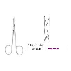 Iris Scissors, Straight, Supercut, 10.5 cm - 4-1/8˝ Iris Scissors, Straight, Supercut, 10.5 cm - 4-1/8˝