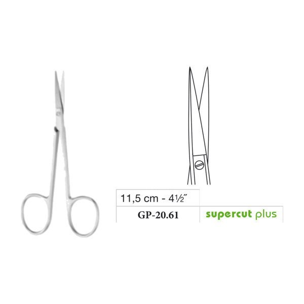 Iris Scissors, Straight, Supercut Plus, 11.5 cm - 4-1/2˝ Iris Scissors, Straight, Supercut Plus, 11.5 cm - 4-1/2˝