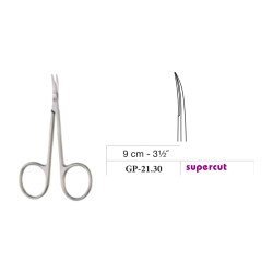 Micro Iris Scissors, Curved, Supercut, 9 cm - 3-1/2˝