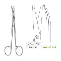 Mayo-Lexer Scissors, Curved, Supercut Plus, 16.5 cm - 6-1/2˝ Mayo-Lexer Scissors, Curved, Supercut Plus, 16.5 cm - 6-1/2˝