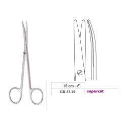 Metzenbaum Scissors, Curved, Supercut, 15 cm - 6˝ Metzenbaum Scissors, Curved, Supercut, 15 cm - 6˝