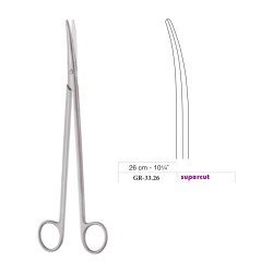 Metzenbaum Scissors, Curved, Supercut, 26 cm - 10-1/4˝ Metzenbaum Scissors, Curved, Supercut, 26 cm - 10-1/4˝