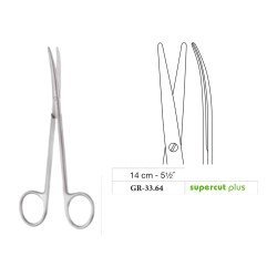 Metzenbaum Scissors, Curved, Supercut Plus, 14 cm - 5-1/2˝ Metzenbaum Scissors, Curved, Supercut Plus, 14 cm - 5-1/2˝