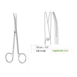 Metzenbaum Scissors, Curved, Supercut Plus, 18 cm - 7-1/8˝ Metzenbaum Scissors, Curved, Supercut Plus, 18 cm - 7-1/8˝