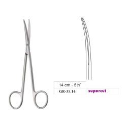 Metzenbaum-Slim Scissors, Curved, Supercut, 14 cm - 5-1/2˝
