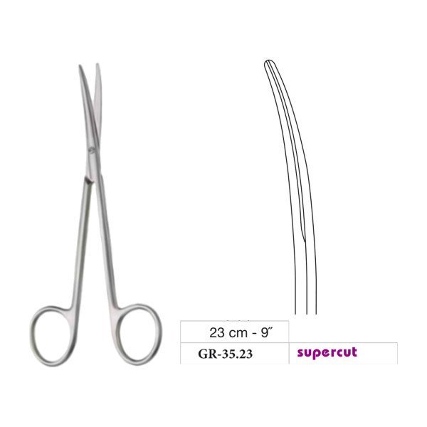 Metzenbaum-Slim Scissors, Curved, Supercut, 23 cm - 9˝