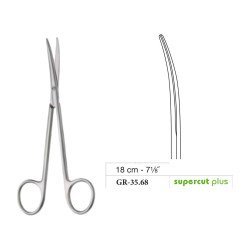 Metzenbaum-Slim Scissors, Curved, Supercut Plus, 18 cm - 7-1/8˝