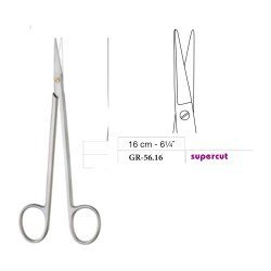Kelly-Brüser Scissors, Straight, Supercut, 16 cm - 6-1/4˝ Kelly-Brüser Scissors, Straight, Supercut, 16 cm - 6-1/4˝