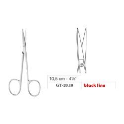 Iris Scissors, Sharp/Sharp, Straight, Black Line, 10.5 cm - 4-1/8˝ Iris Scissors, Sharp/Sharp, Straight, Black Line, 10.5 cm - 4-1/8˝