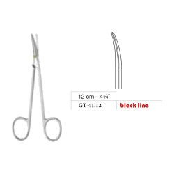 Metzenbaum Baby Scissors, Curved, Black Line, 12 cm - 4-3/4˝ Metzenbaum Baby Scissors, Curved, Black Line, 12 cm - 4-3/4˝