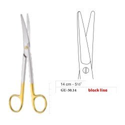 Mayo Operating Scissors, Straight, Black Line, 14 cm - 5-1/2˝ Mayo Operating Scissors, Straight, Black Line, 14 cm - 5-1/2˝