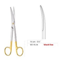 Mayo Operating Scissors, Curved, Black Line, 14 cm - 5-1/2˝ Mayo Operating Scissors, Curved, Black Line, 14 cm - 5-1/2˝