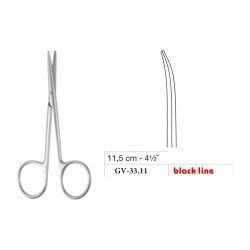 Metzenbaum Baby Scissors, Curved, Black Line, 11.5 cm - 4-1/2˝ Metzenbaum Baby Scissors, Curved, Black Line, 11.5 cm - 4-1/2˝