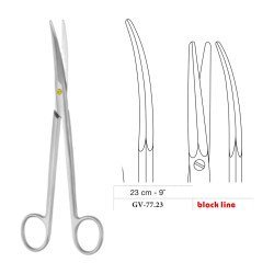 Kaye Scissors, Curved, Black Line, 23 cm - 9˝ Kaye Scissors, Curved, Black Line, 23 cm - 9˝