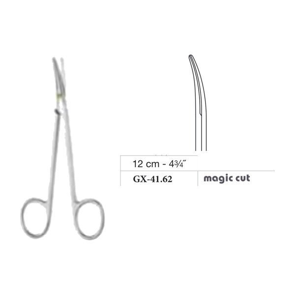 Metzenbaum Baby Scissors, Curved, Magic Cut, 12 cm - 4-3/4˝ Metzenbaum Baby Scissors, Curved, Magic Cut, 12 cm - 4-3/4˝