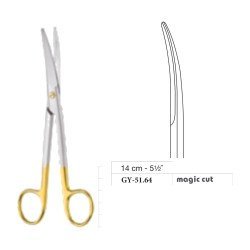 Mayo Operating Scissors, Curved, Magic Cut, 14 cm - 5-1/2˝ Mayo Operating Scissors, Curved, Magic Cut, 14 cm - 5-1/2˝
