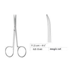 Metzenbaum Baby Scissors, Curved, Magic Cut, 11.5 cm - 4-1/2˝ Metzenbaum Baby Scissors, Curved, Magic Cut, 11.5 cm - 4-1/2˝