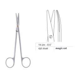 Metzenbaum Baby Scissors, Curved, Magic Cut, 14 cm - 5-1/2˝ Metzenbaum Baby Scissors, Curved, Magic Cut, 14 cm - 5-1/2˝