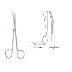 Metzenbaum Scissors, Curved, Magic Cut, 18 cm - 7-1/8˝ Metzenbaum Scissors, Curved, Magic Cut, 18 cm - 7-1/8˝