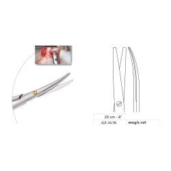 Metzenbaum Scissors, Curved, Magic Cut, 20 cm - 8˝ Metzenbaum Scissors, Curved, Magic Cut, 20 cm - 8˝