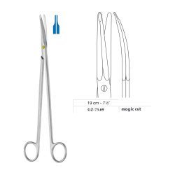 Gorney Dissecting Scissors, Curved, Magic Cut, 19 cm - 7-1/2˝ Gorney Dissecting Scissors, Curved, Magic Cut, 19 cm - 7-1/2˝