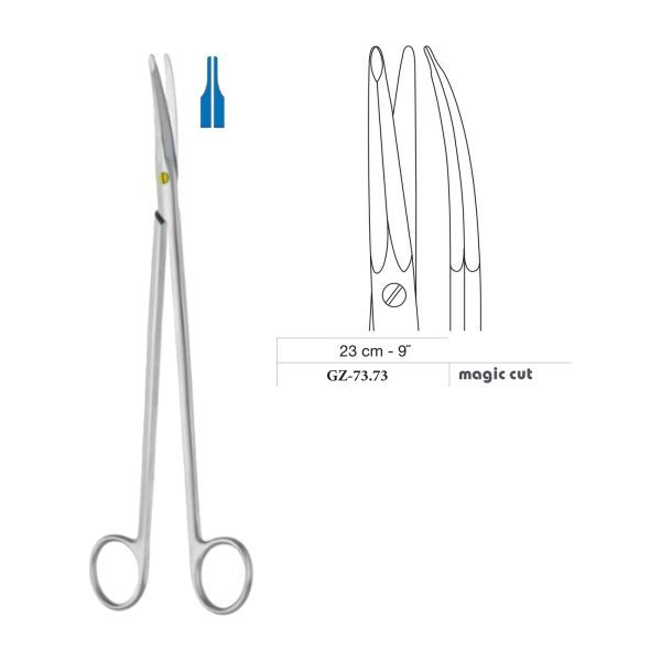 Gorney Dissecting Scissors, Curved, Magic Cut, 23 cm - 9˝ Gorney Dissecting Scissors, Curved, Magic Cut, 23 cm - 9˝
