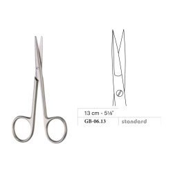 Jabaley Scissors, Sharp/Sharp, Straight, Standard, 13 cm - 5-1/8˝ Jabaley Scissors, Sharp/Sharp, Straight, Standard, 13 cm - 5-1/8˝