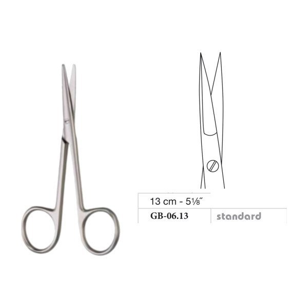 Jabaley Scissors, Sharp/Sharp, Straight, Standard, 13 cm - 5-1/8˝ Jabaley Scissors, Sharp/Sharp, Straight, Standard, 13 cm - 5-1/8˝