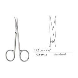 Stevens Scissors, Blunt, Straight, Standard, 11.5 cm - 4-1/2˝ Stevens Scissors, Blunt, Straight, Standard, 11.5 cm - 4-1/2˝
