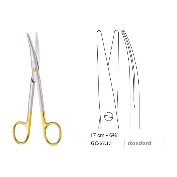 Mayo-Stille Scissors, Curved, Standard, 17 cm - 6-3/4˝ Mayo-Stille Scissors, Curved, Standard, 17 cm - 6-3/4˝