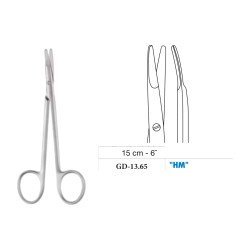 Ragnell-Kilner Scissors, Curved, Tungsten Carbide, 15 cm - 6˝