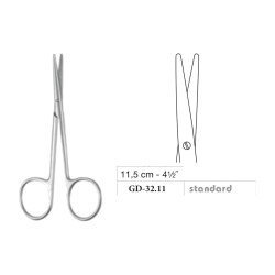 Metzenbaum Baby Scissors, Straight, Standard, 11.5 cm - 4-1/2˝