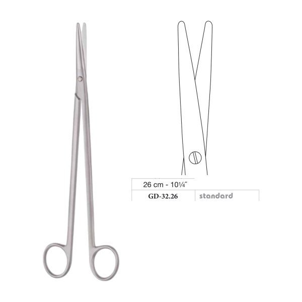 Metzenbaum Scissors, Straight, Standard, 26 cm - 10-1/4˝ Metzenbaum Scissors, Straight, Standard, 26 cm - 10-1/4˝
