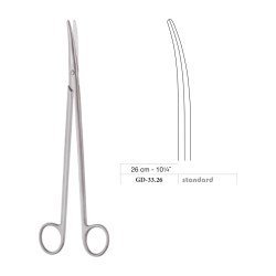 Metzenbaum-Nelson Scissors, Curved, Standard, 26 cm - 10-1/4˝