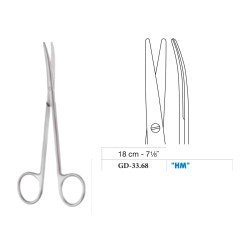 Metzenbaum Scissors, Curved, Tungsten Carbide, 18 cm - 7-1/8˝ Metzenbaum Scissors, Curved, Tungsten Carbide, 18 cm - 7-1/8˝