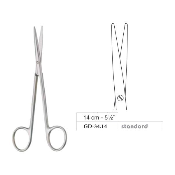 Metzenbaum-Slim Scissors, Straight, Standard, 14 cm - 5-1/2˝ Metzenbaum-Slim Scissors, Straight, Standard, 14 cm - 5-1/2˝