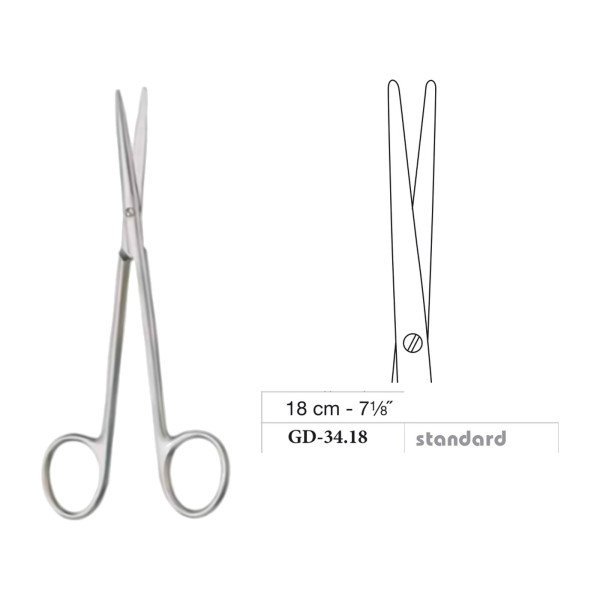 Metzenbaum-Slim Scissors, Straight, Standard, 18 cm - 7-1/8˝ Metzenbaum-Slim Scissors, Straight, Standard, 18 cm - 7-1/8˝