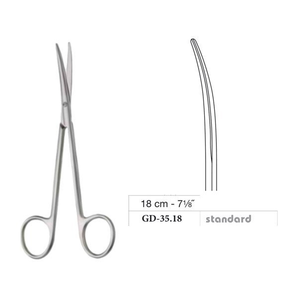 Metzenbaum-Slim Scissors, Curved, Standard, 18 cm - 7-1/8˝ Metzenbaum-Slim Scissors, Curved, Standard, 18 cm - 7-1/8˝