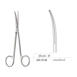 Metzenbaum-Slim Scissors, Curved, Standard, 20 cm - 8˝