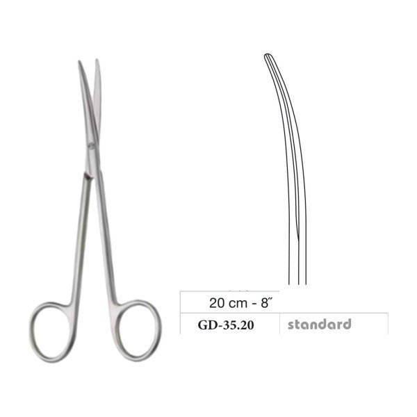 Metzenbaum-Slim Scissors, Curved, Standard, 20 cm - 8˝