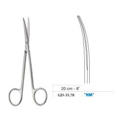 Metzenbaum-Slim Scissors, Curved, Tungsten Carbide, 20 cm - 8˝