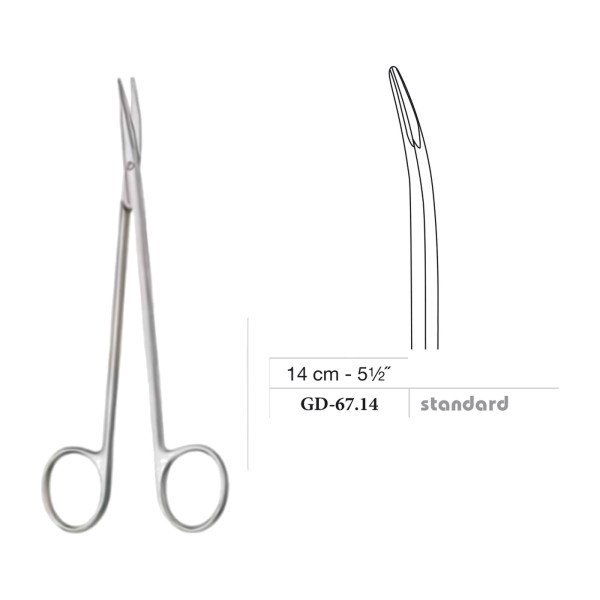 Reynolds (Jameson) Scissors, Curved, Standard, 14 cm - 5-1/2˝ Reynolds (Jameson) Scissors, Curved, Standard, 14 cm - 5-1/2˝