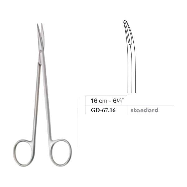 Reynolds (Jameson) Scissors, Curved, Standard, 16 cm - 6-1/4˝