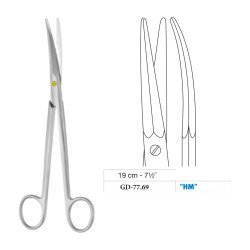 Kaye Scissors, Curved, Tungsten Carbide, 19 cm - 7-1/2˝ Kaye Scissors, Curved, Tungsten Carbide, 19 cm - 7-1/2˝