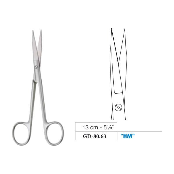 Fox Scissors, Serrated, Straight, Tungsten Carbide, 13 cm - 5-1/8˝ Fox Scissors, Serrated, Straight, Tungsten Carbide, 13 cm - 5-1/8˝