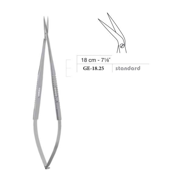 Micro Dissecting Scissors, Round Blade, Curved, 18 cm - 7-1/8˝ Micro Dissecting Scissors, Round Blade, Curved, 18 cm - 7-1/8˝